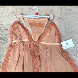 🍑French Affair Tuscany Slip Lingerie Thong Dress